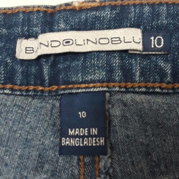 Studded Embellished Back Pockets Straight Leg Women Sz 10 Bandolino Blu  Jeans - Picture 4 of 7